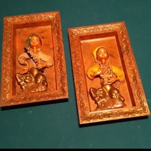 Vintage. Wall decor. Dolls playing instruments.